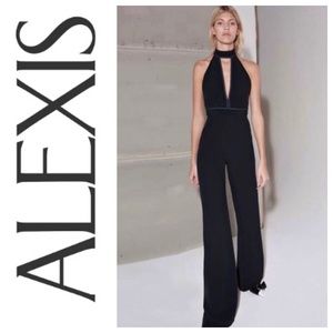 Alexis Dawn Jumpsuit Size Small Black RRP $748